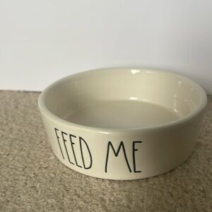 Rae Dunn 4” “Feed Me” Pet Bowl